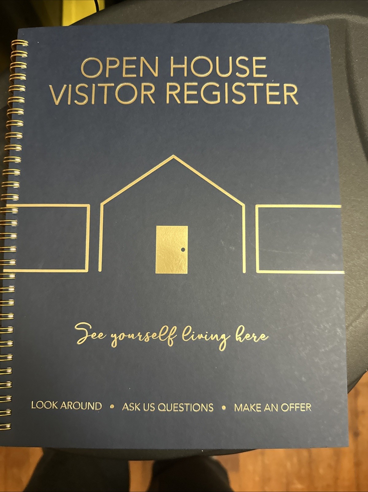Open House Visitor Register Guest Registry Book spiral real Estate Clients Leads