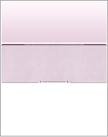 500 Blank Check Stock Paper – Check in Middle – Burgundy Diamond