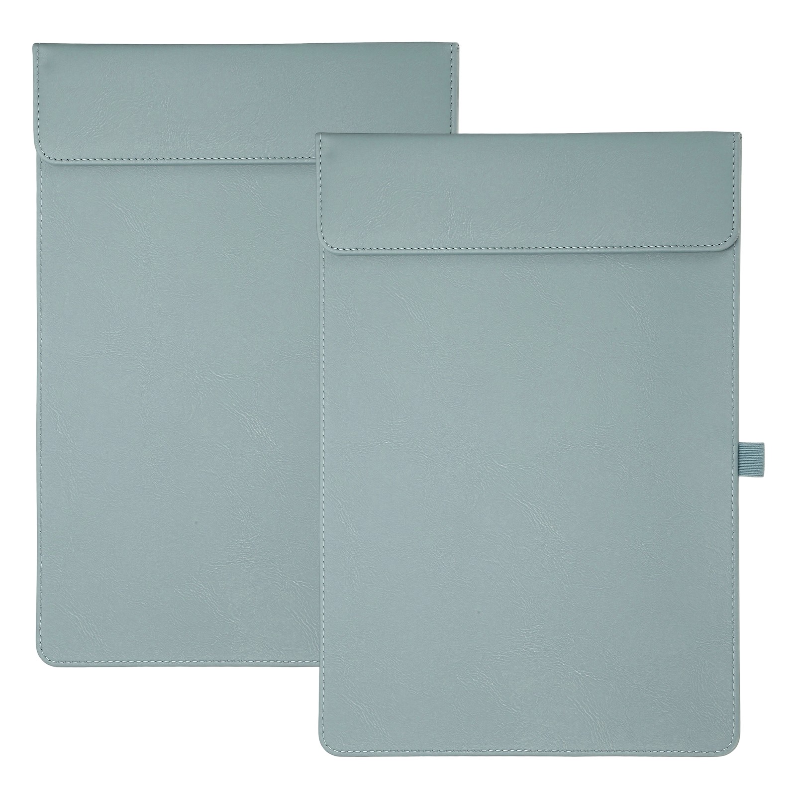 2 Pack Magnetic Leather Clipboard 14″x9″ Clipboard with Pen Holder (Light Blue)