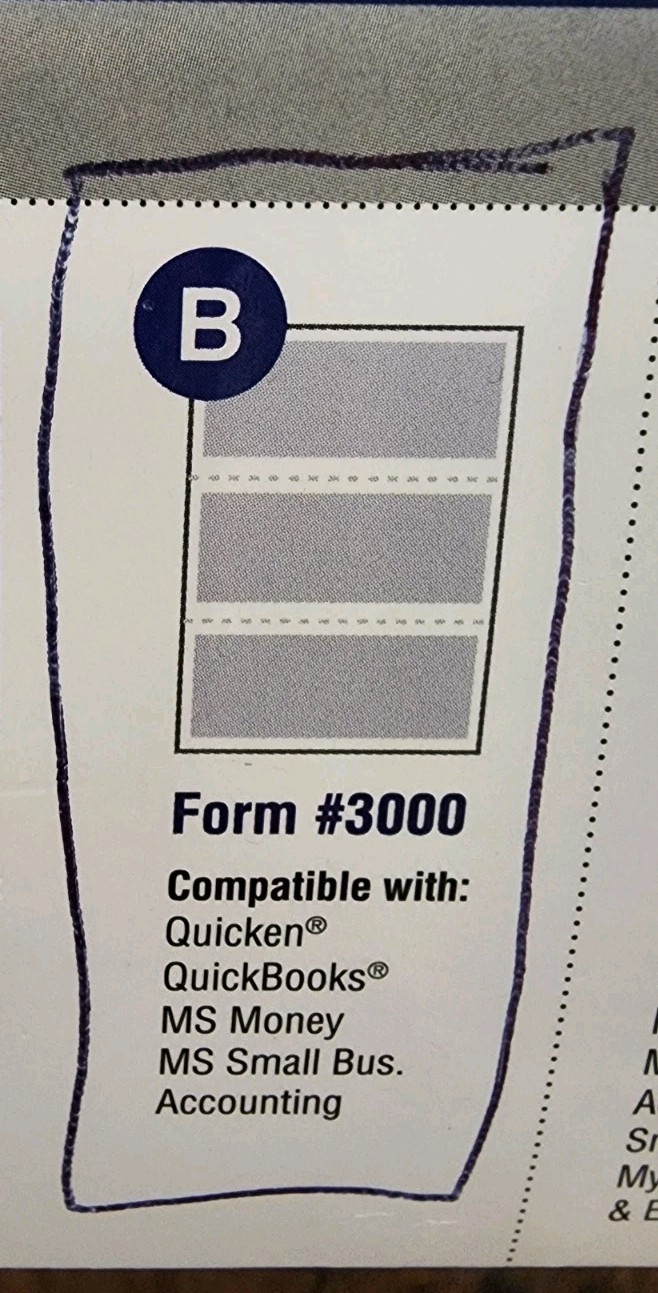 VersaCheck Security Business Checks, 3 Per Sheet, 750 Checks, NEW, SHIPS FREE