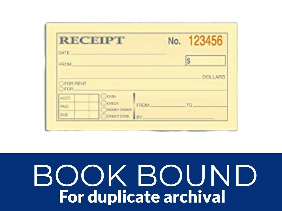 3 Books Money And Rent Receipt 2-3/4 x 5-3/8 Inches 2-Parts Carbonless White