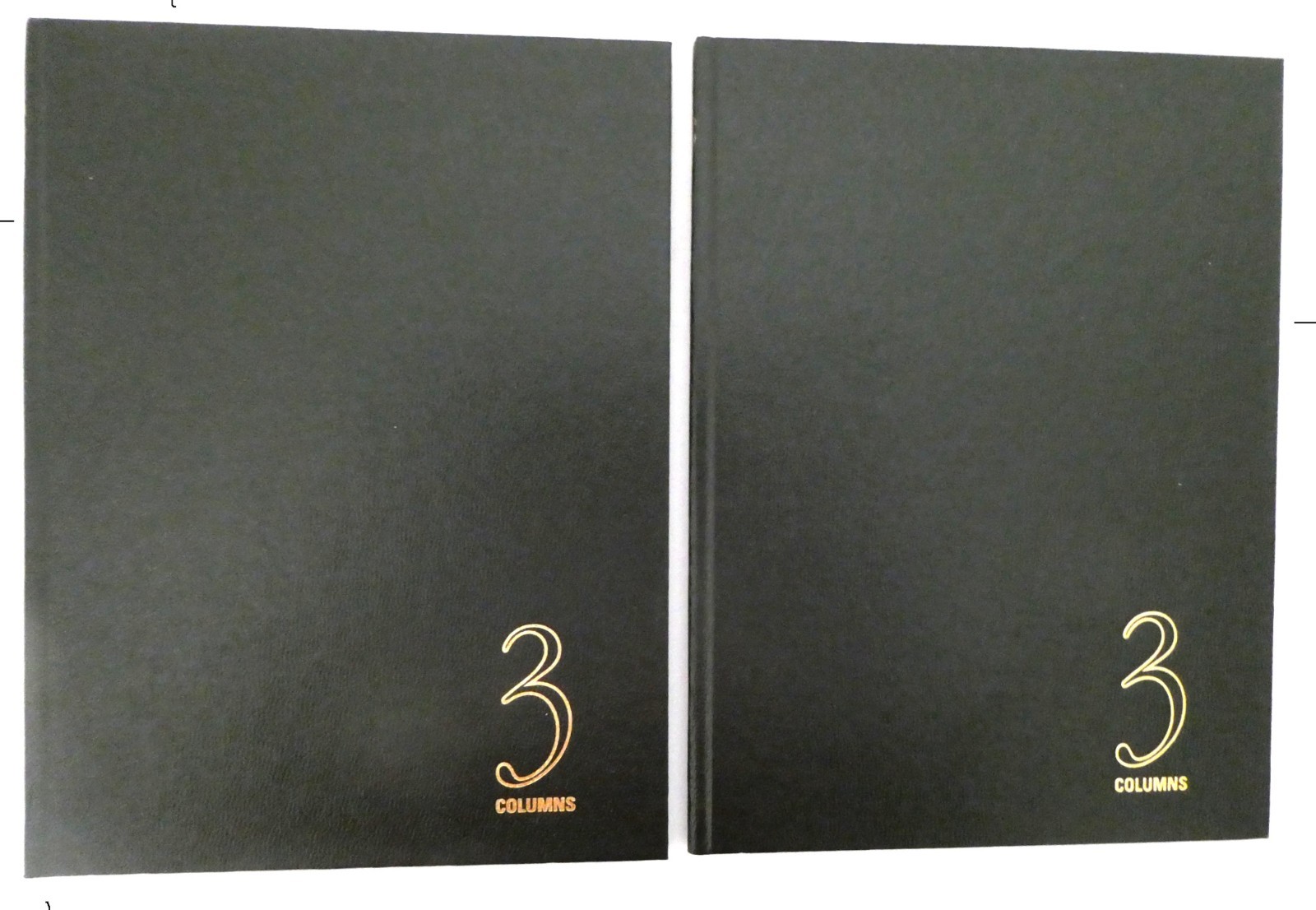 Wilson Jones 3 Column Accounting Ledger Books Hard Cover #74103 Blk X2