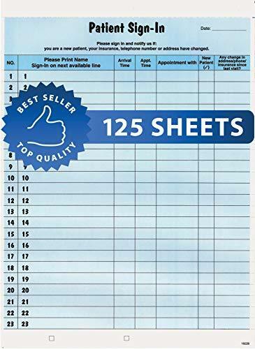Tabbies Patient Sign-In Label Forms, 8-1/2″ x 11″ Form, Blue, 23 Labels/Sheet,