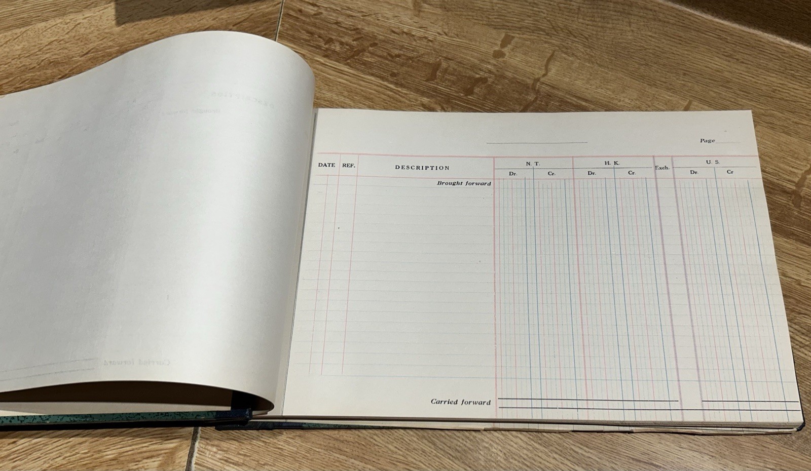 Vintage 2 Post Log Book Ledger 13 3/8 x 8 1/2 x 7/8