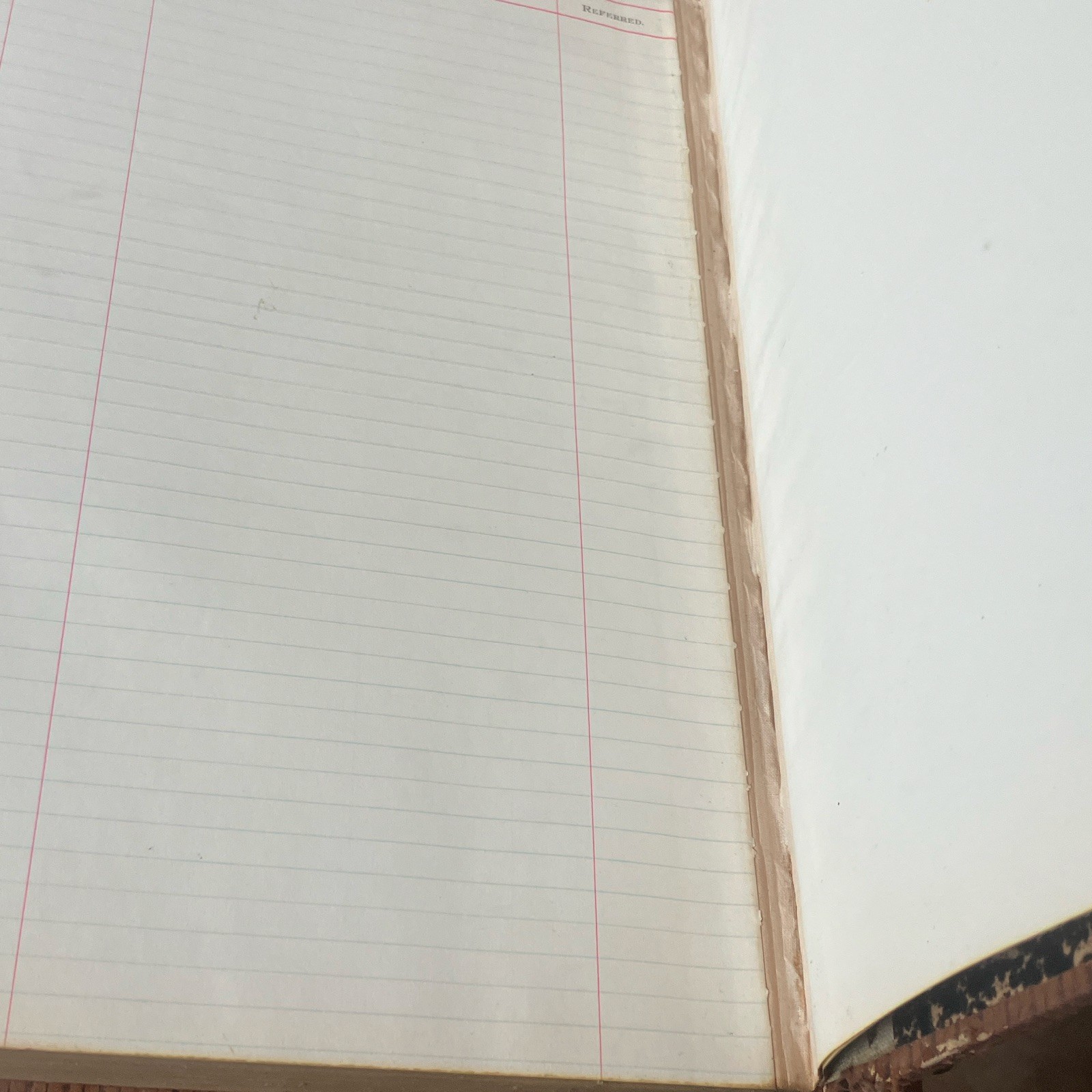 Antique 19th century Hardcover Blank Ledger .