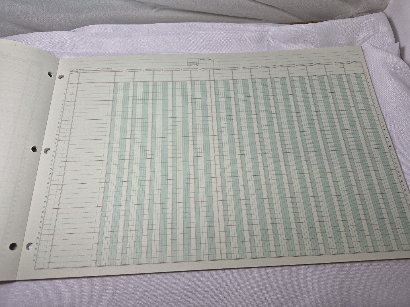 1967 Wilson Jones Column Write Columnar Pad 13 Columns 20 Sheets-G7513- USA