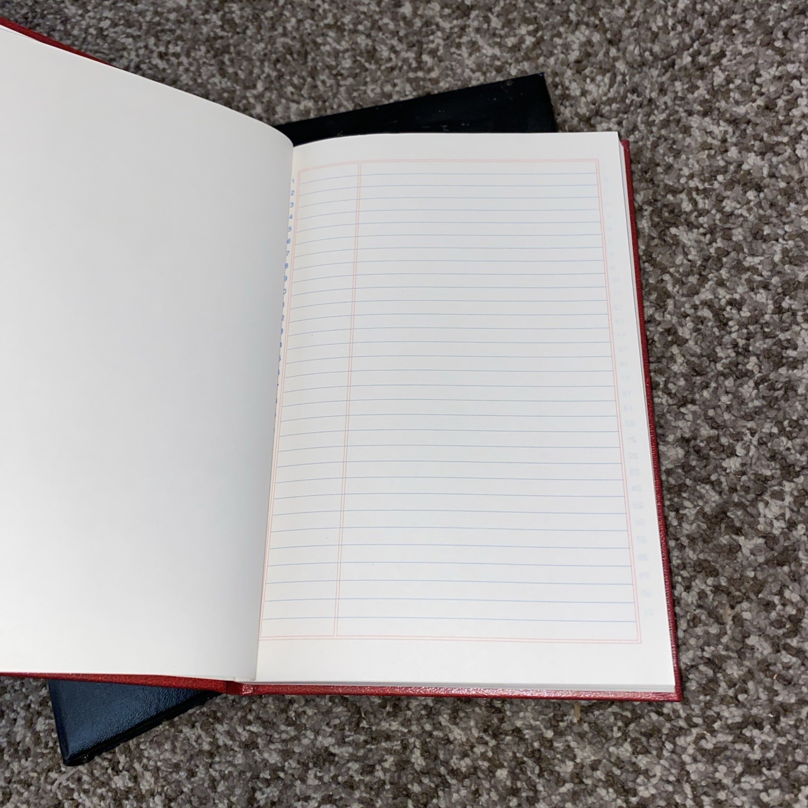 Vintage Executive Record Books Lot of 4 Black Blue Red Hardcover Log Journals