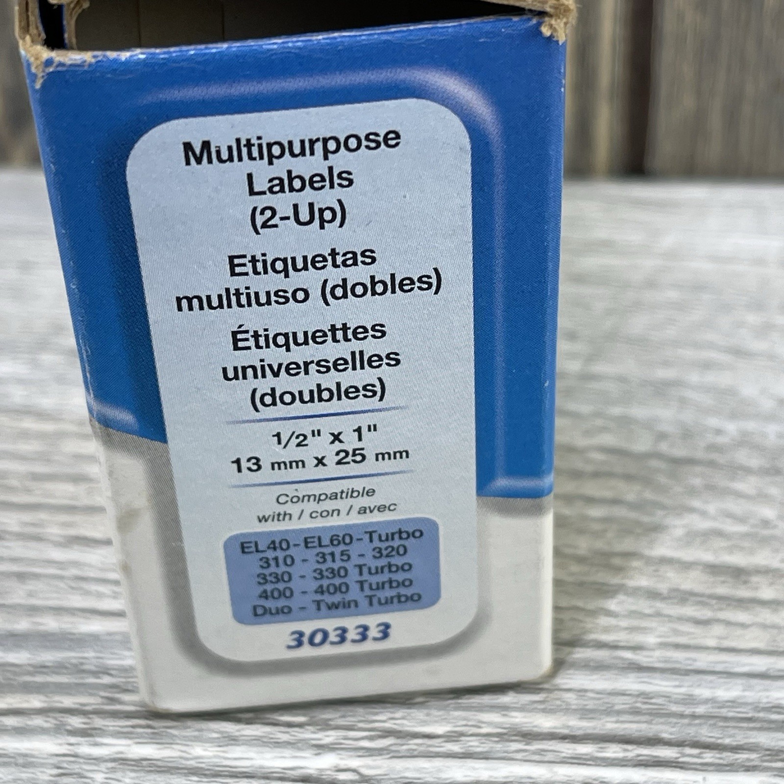 DYMO LabelWriter Multipurpose Labels 1/2 x 1 White 1000 Labels/Roll 30333