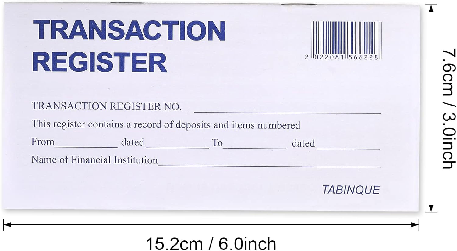 Check Registers, For Personal Checkbook, Easy to Read Checkbook Register 24-Pcs