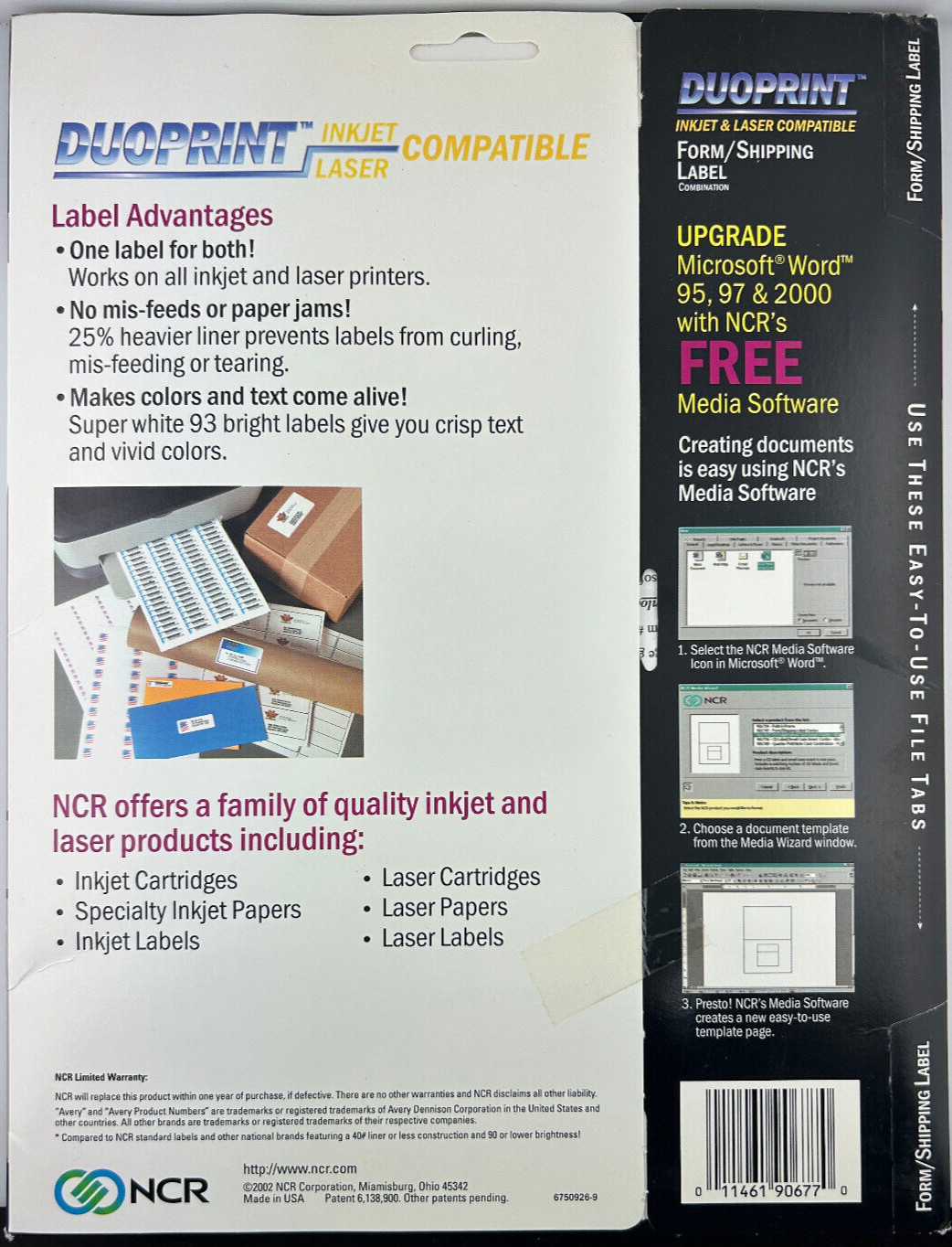 NCR use for Invoice or Receipts or Packing slip, Shipping label Form Combination