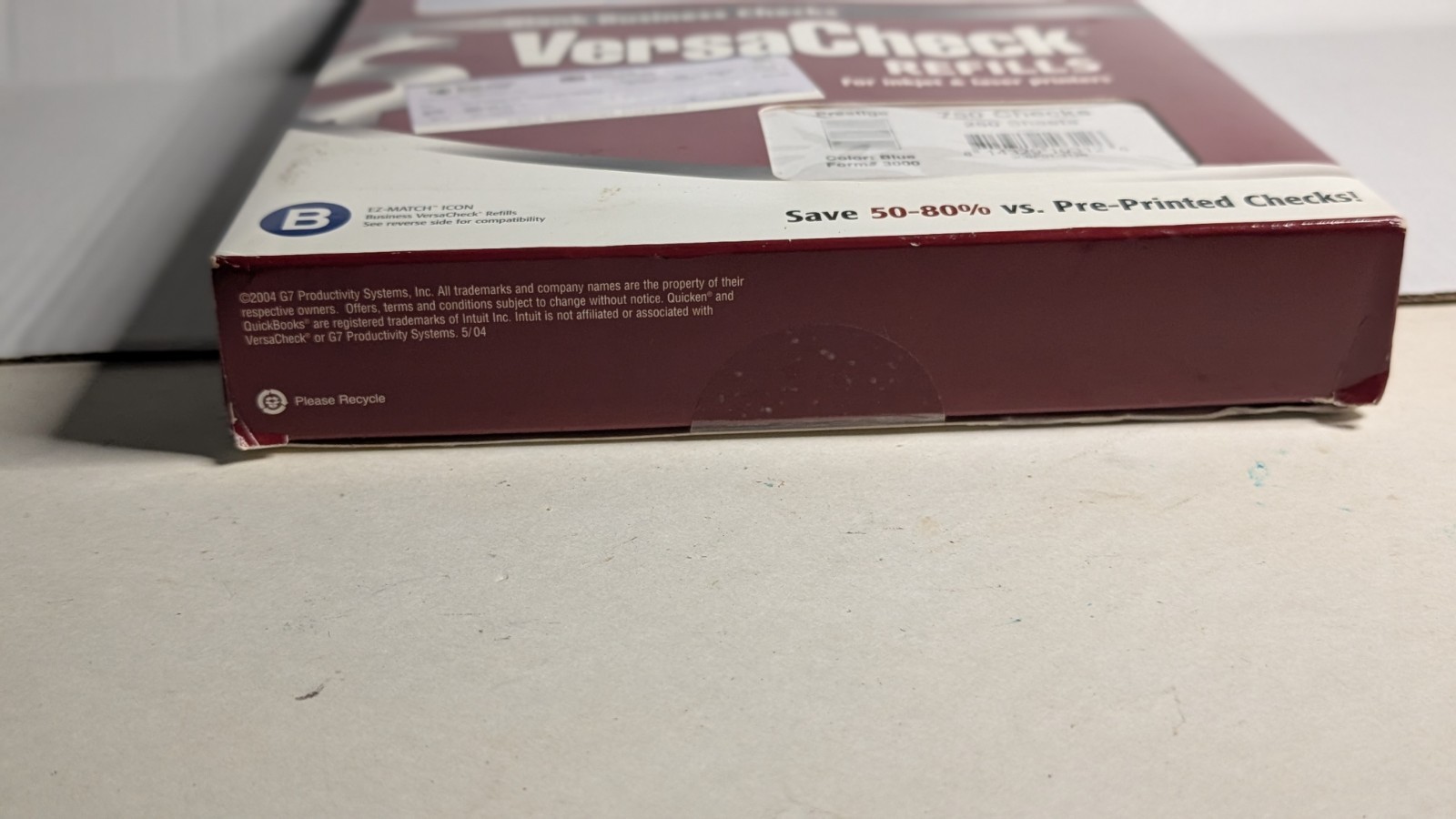 VersaCheck Blank Business Checks Refills Form 3000 Prestige 750 Checks 250 Sheet