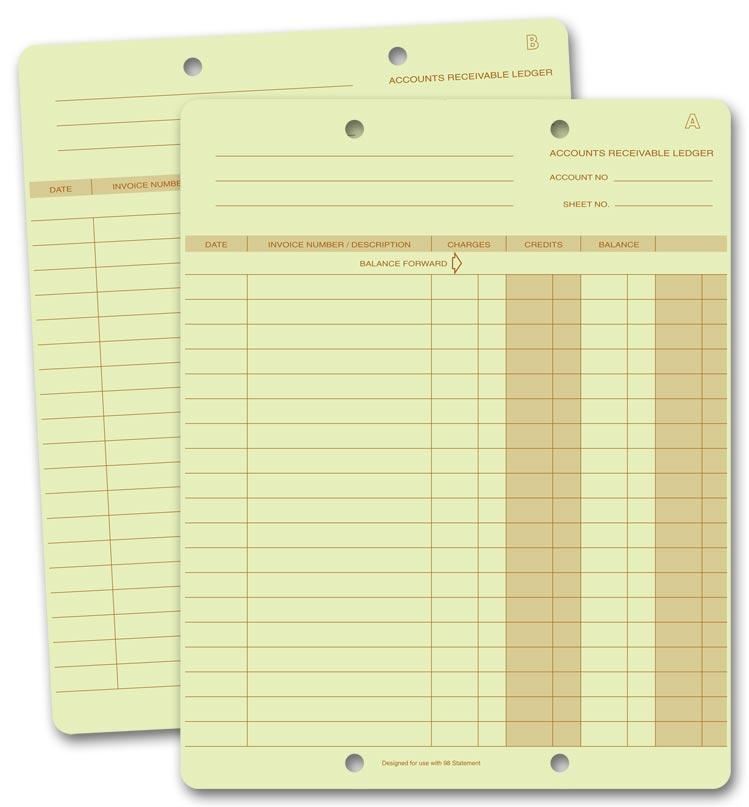99 One Write Ledger Cards 7 3/8 x 9 1/4″ QTY 250 CARDS