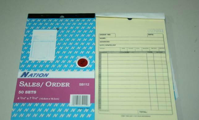 Sales Invoice Order Books Carbonless 100 BOOKS 50 Sets 3 PARTS 4 3/16″ x 7 3/16″