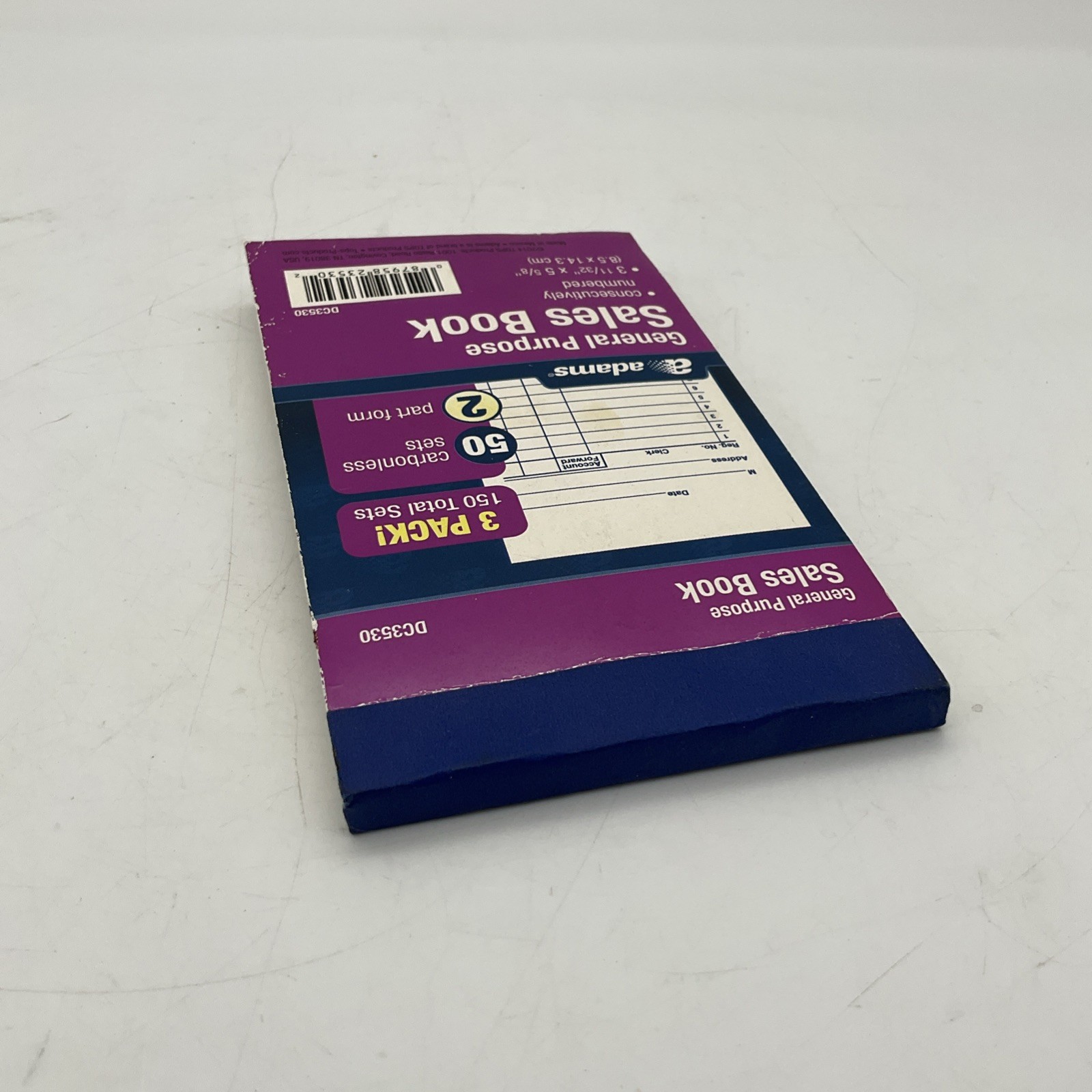 ADAMS General Purpose Sales Book with carbon 50 sets 3 11/32″ X 5 5/8″ not used