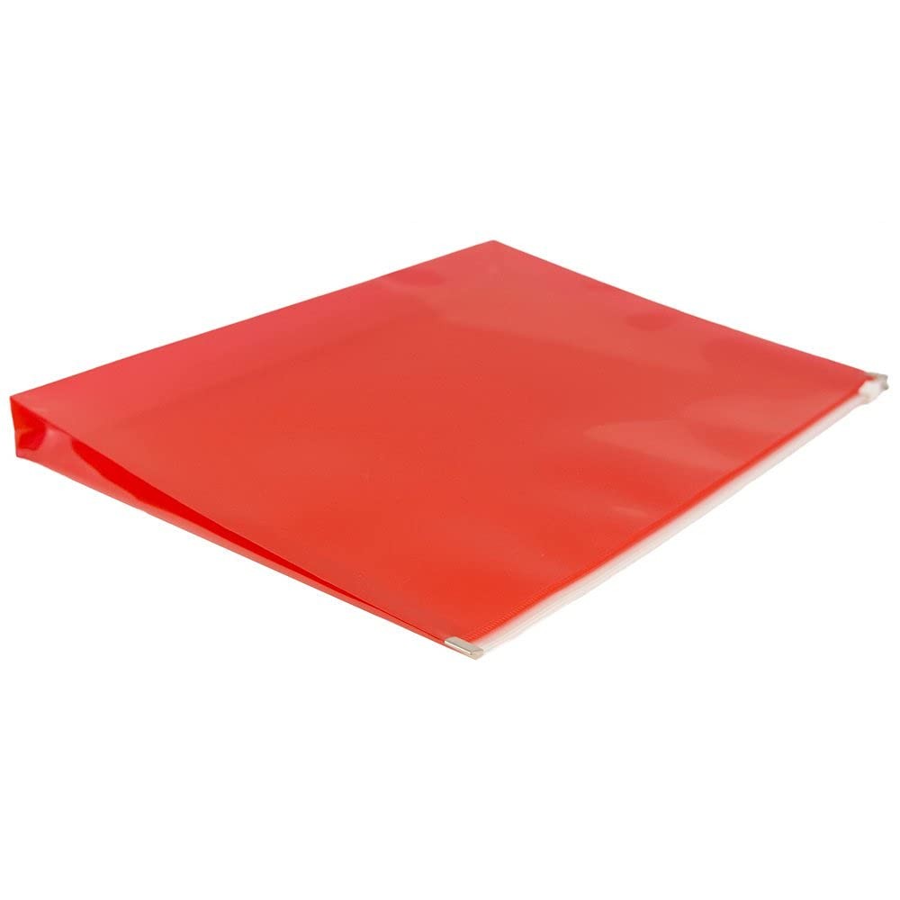 JAM PAPER Plastic Envelopes with Zip Closure – Letter Size, Assorted 6 Pack