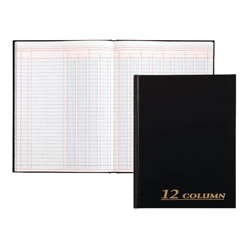 Adams Account Book, 12 Column, 7 x 9-1/4 Inches, 80 Pages (ARB8012M)