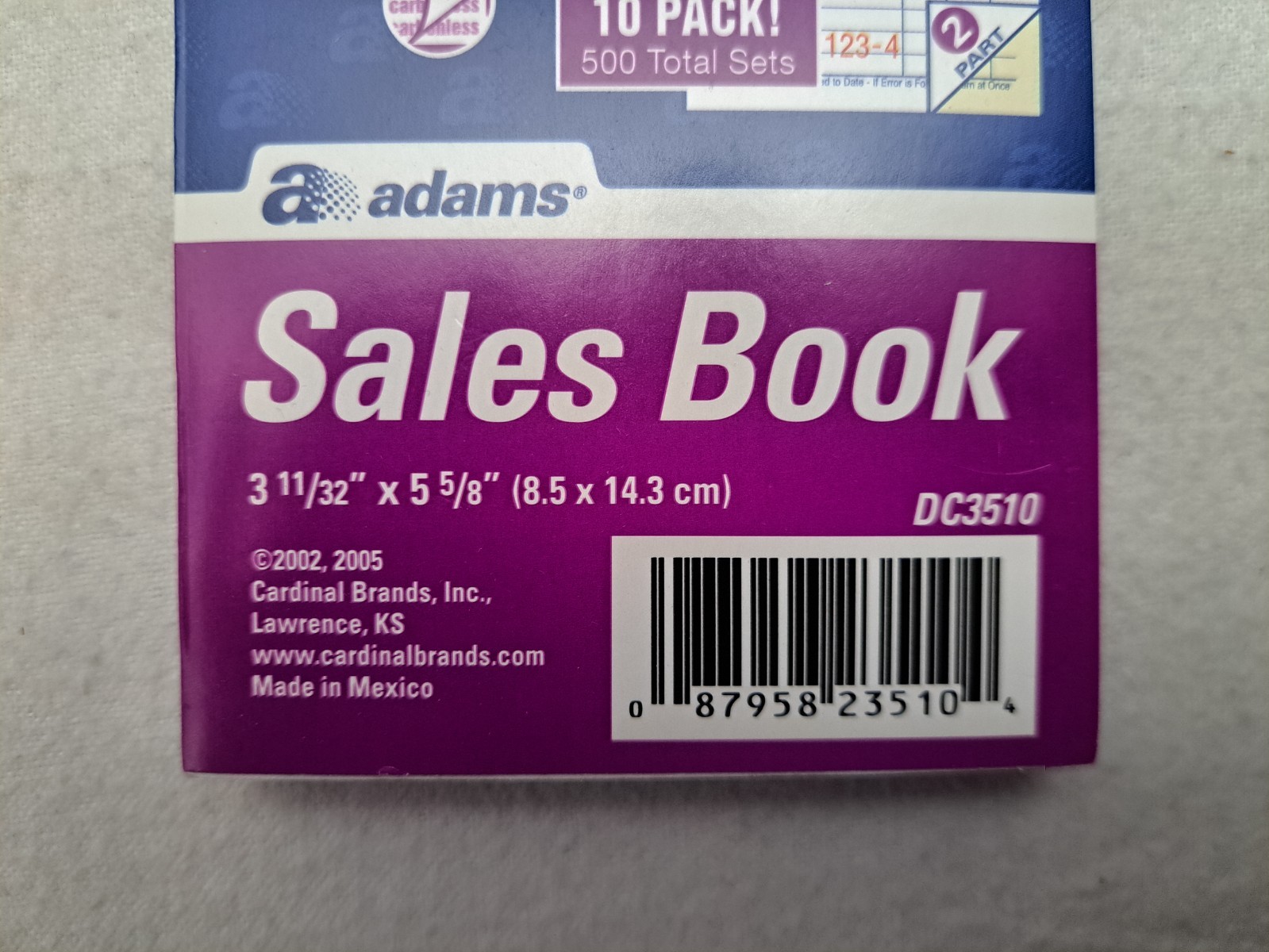 Lot of 4 – Adams General Purpose Sales Books (2 Part Carbonless) #DC3510