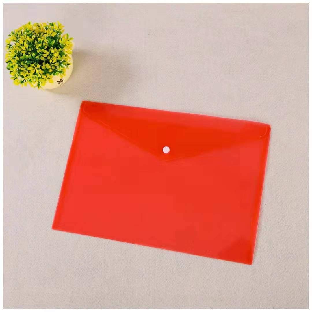 Wiekyze Poly Envelope 12 Pcs Document Envelopes with Snap Button Quality Red