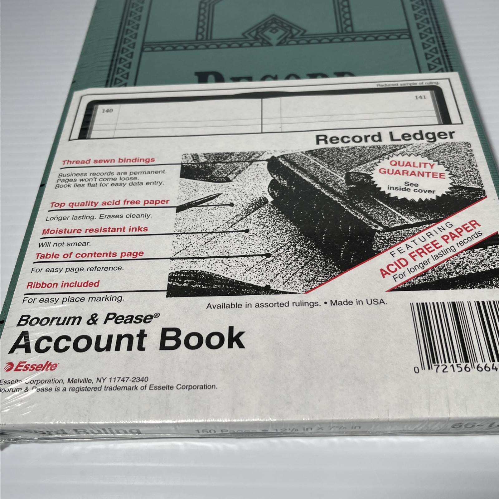 BOORUM & PEASE 66J 150 Accounting Record Book Journal Rule Pages Sealed