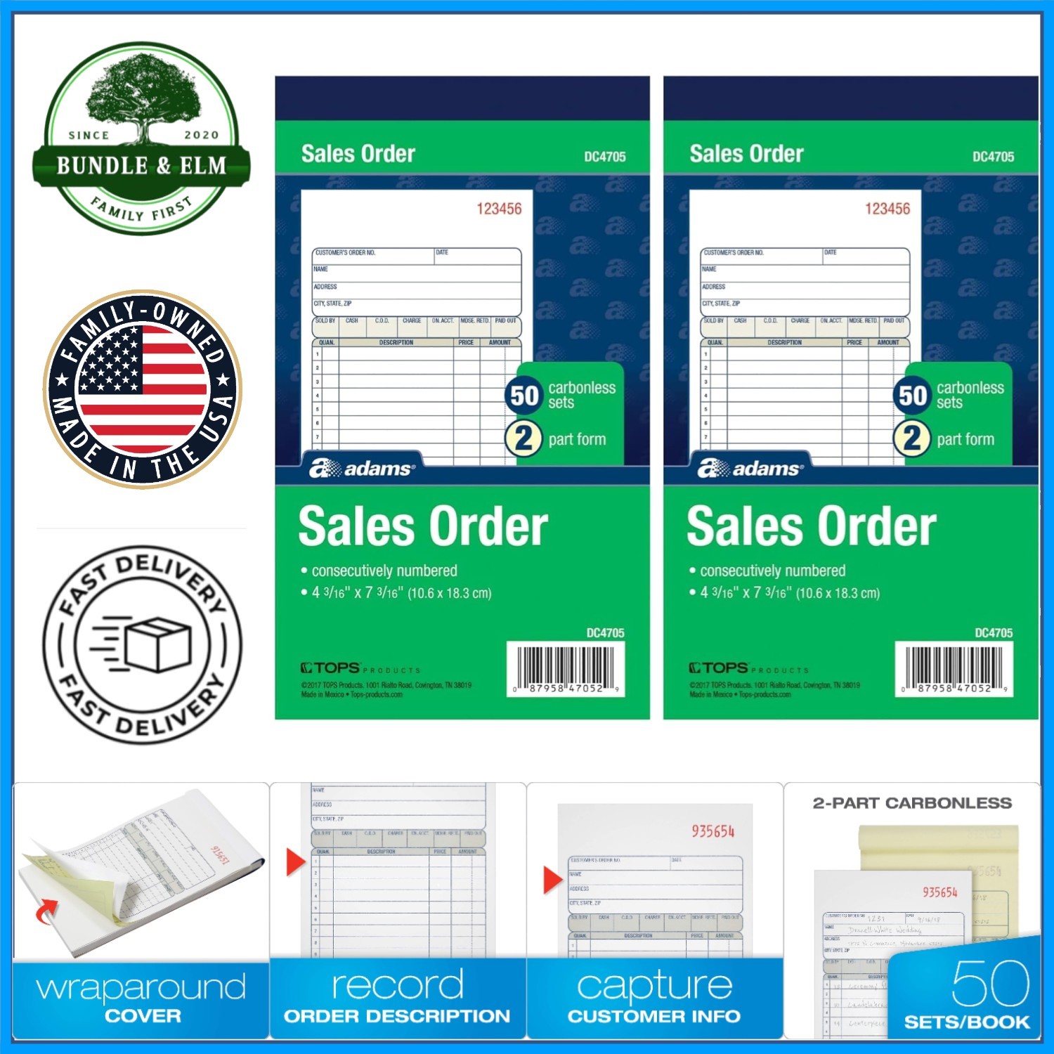 Professional Carbonless Order Book for Service Providers and Small Businesses