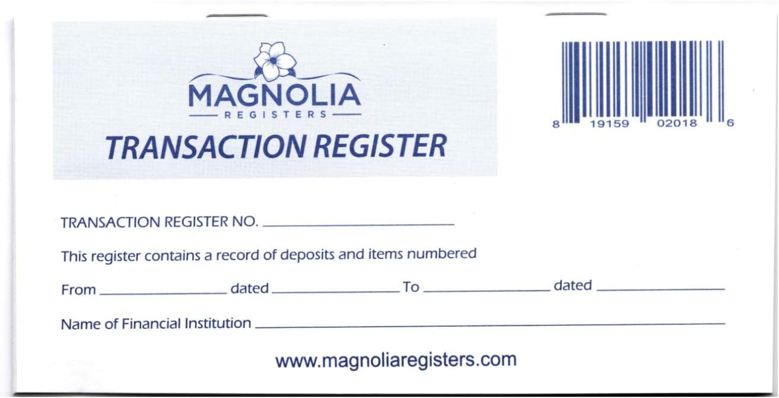 Magnolia Registers 12 Check Registers, 2024-2025-2026, for Personal Checkbook