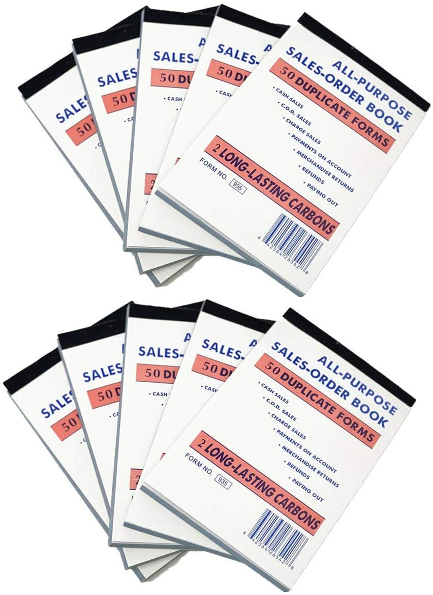 Lof of 1/3/5/10 Sales Order Book Receipt Invoice Duplicate Carbonless 50 Sets