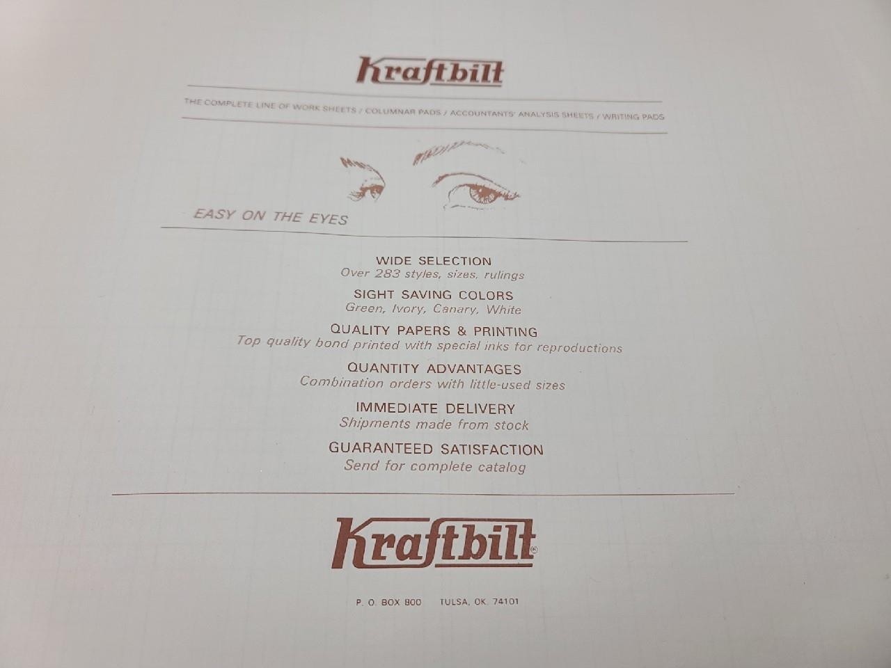 Lot of Columnar Pads – Kraftbilt, Adams, Office Depot & Staples