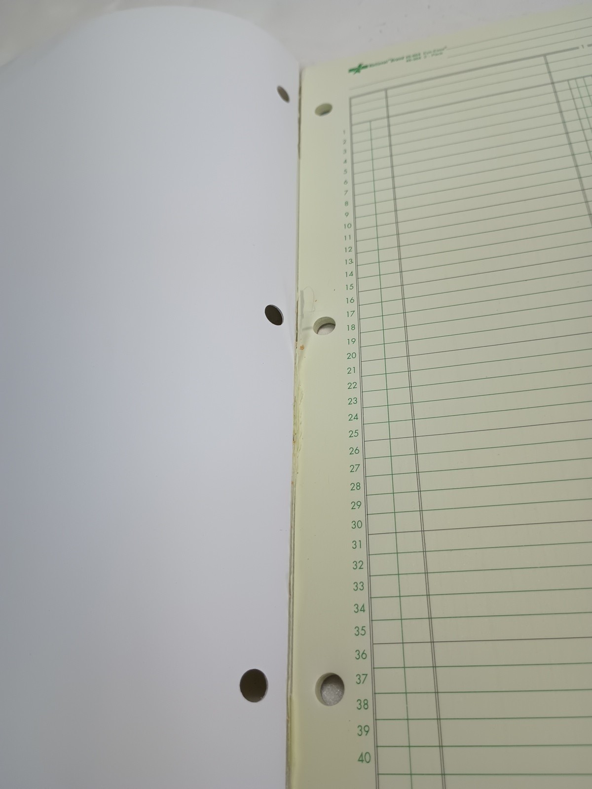 (1) New Premium Analysis Pad Set 2 5 column 45-605 National Avery Green 8.5×11.