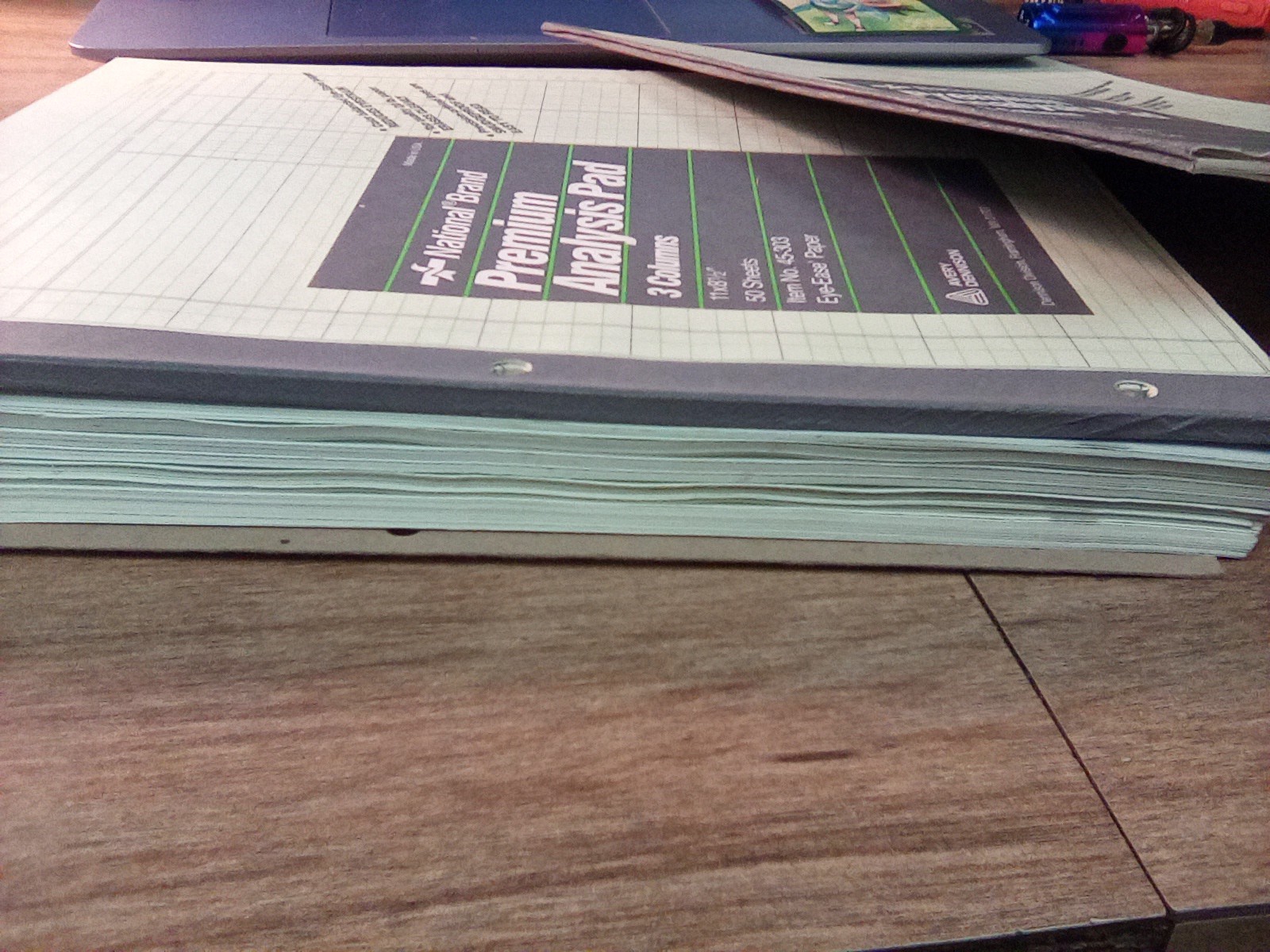 National Brand Premium Analysis Pad 45-303 3 Columns Approx 250 Sheets