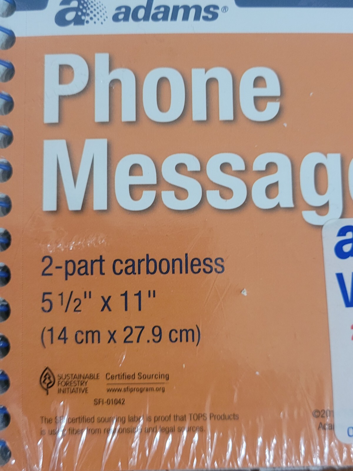 Adams Phone Message 800 Count 2-PART Carbonless SC1154-2D 2-Pack- New