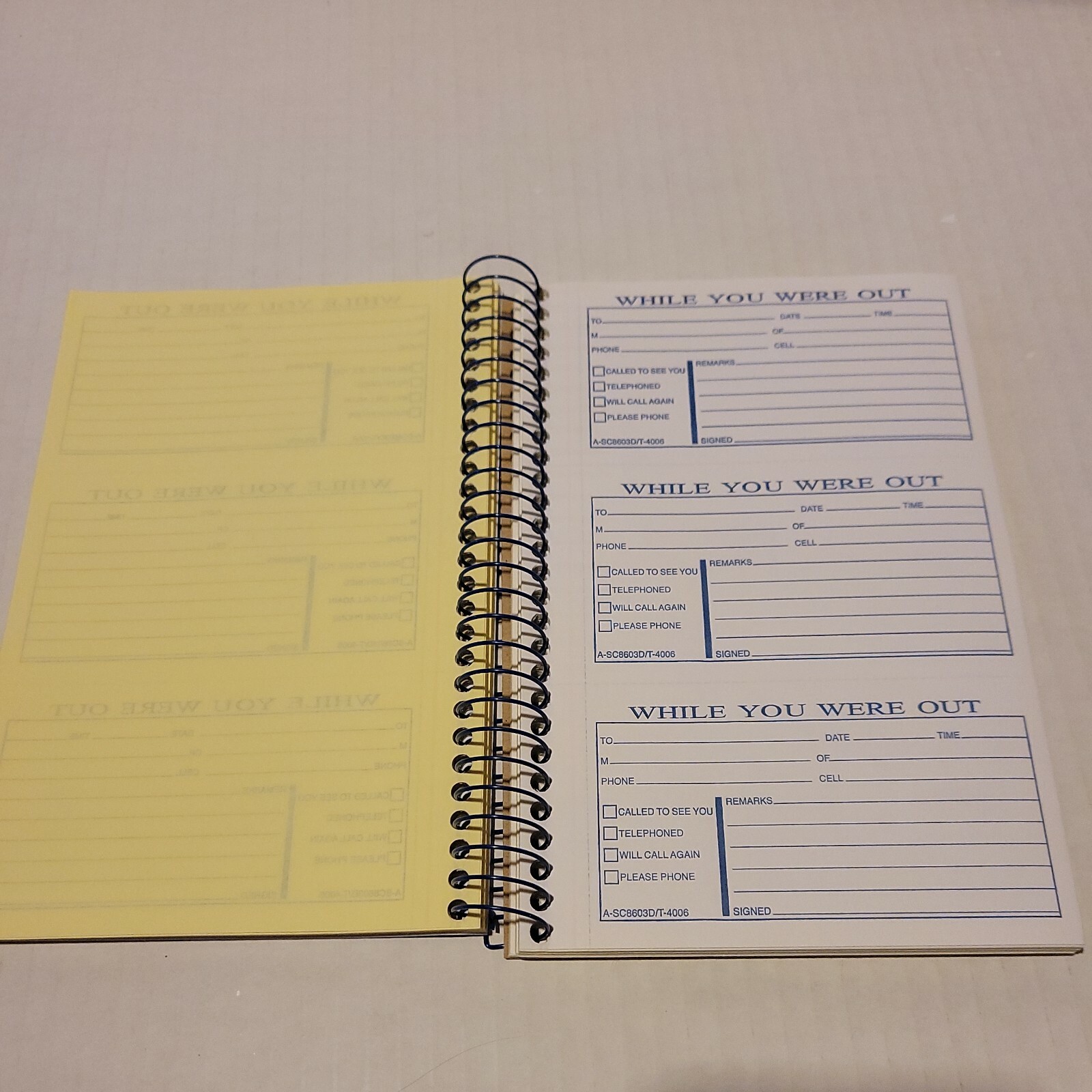 Phone Message book, 300 forms, duplicate, carbonless “While You Were Out” Adams