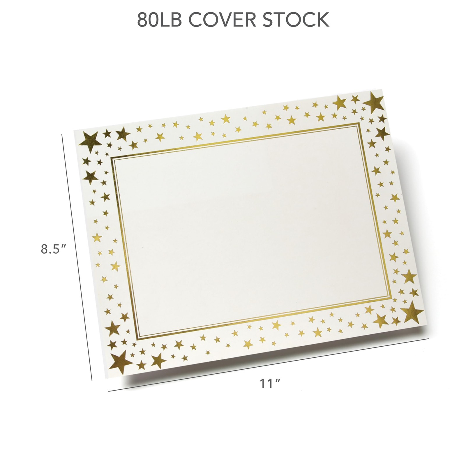Gartner Studios Gold Star Foil 15 Count, White With