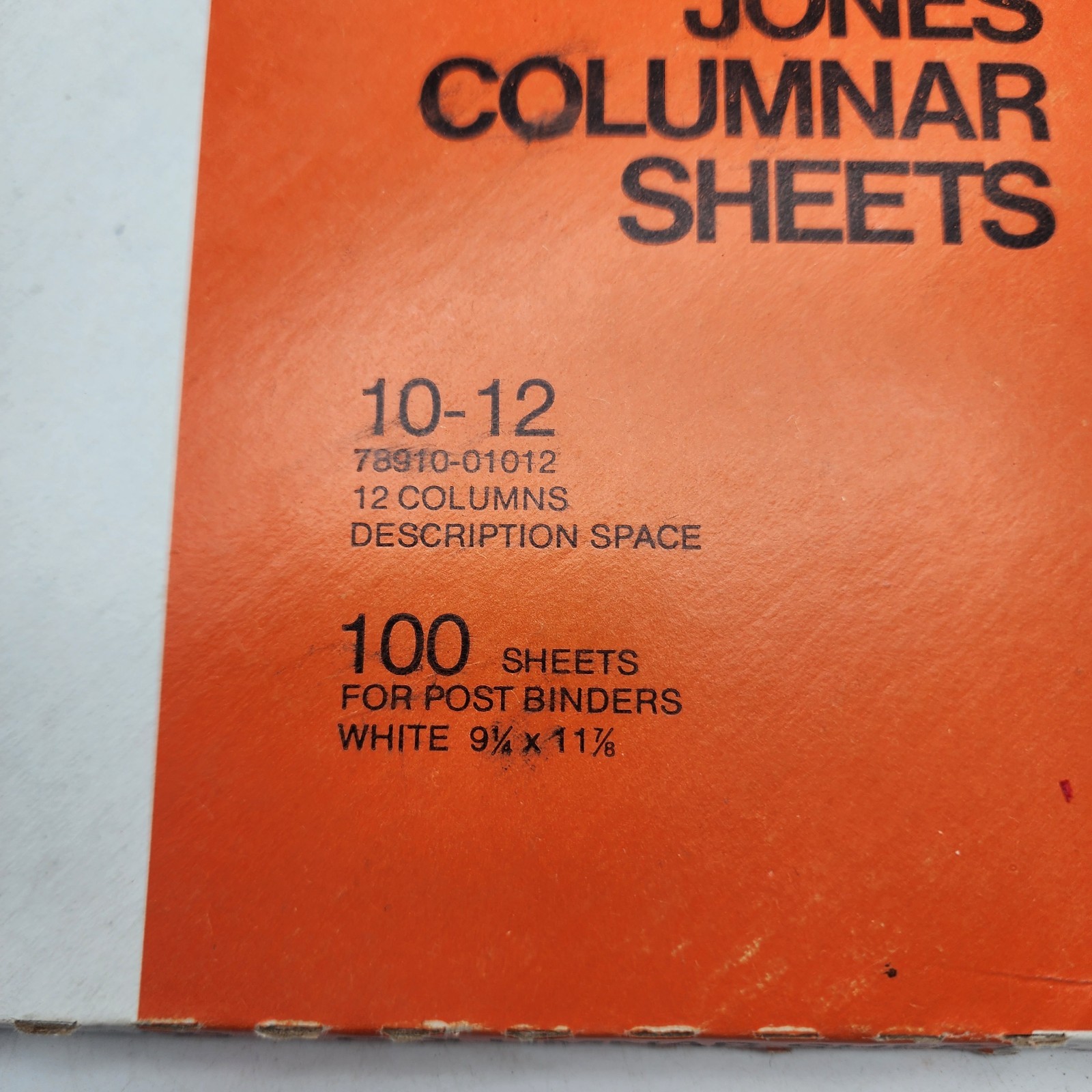 Wilson Jones Accounting Sheets 10-12 Columnar 9-1/4 x 11-7/8 Loose Sheets NOS