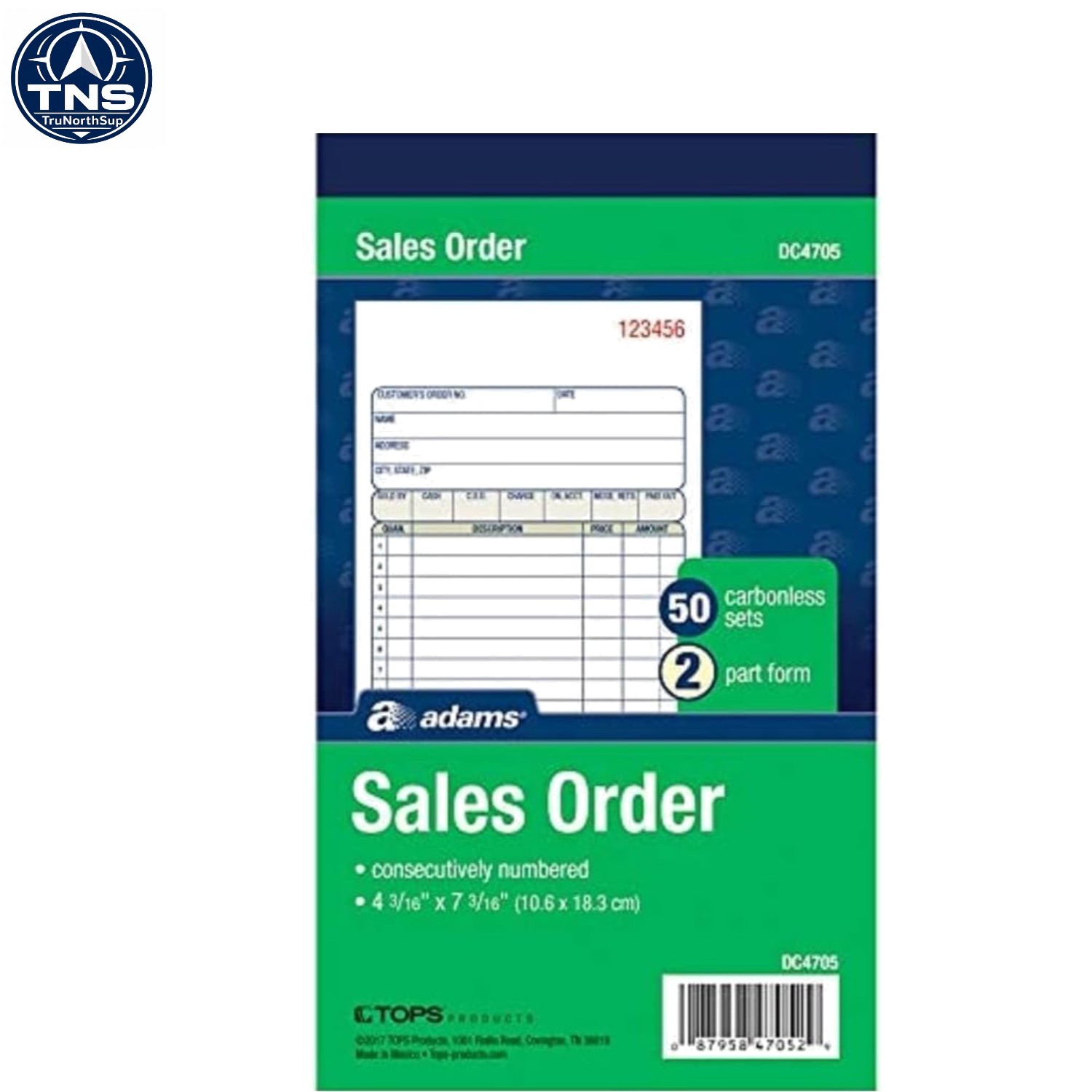 Sales Order Books 2-Part Carbonless 50 Sets per Book 3 Pack 4-3/16×7-3/16 inch