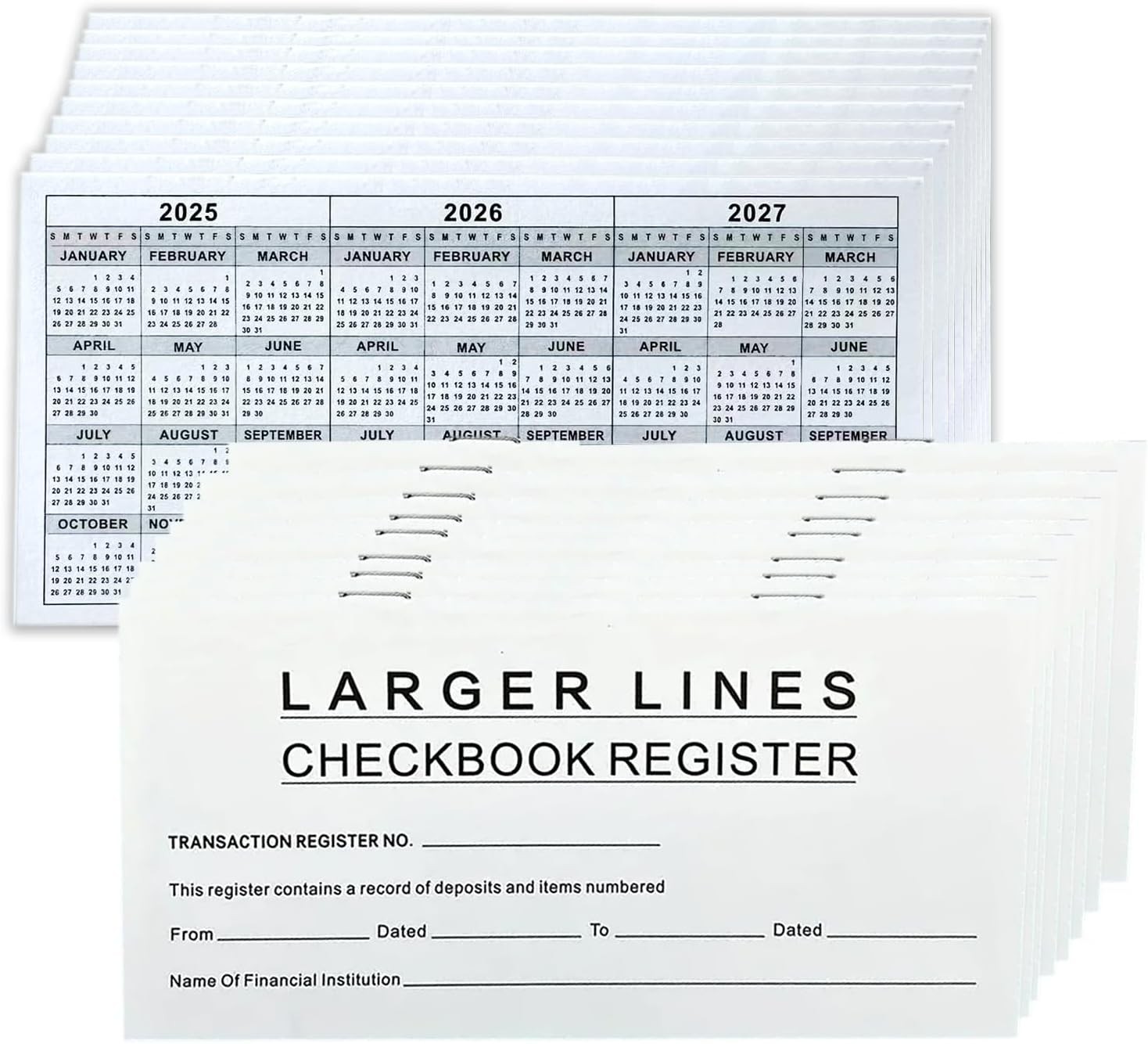 12 Pack Checkbook Register, Check Registers for Personal Checkbook, 6″ × 3″, …