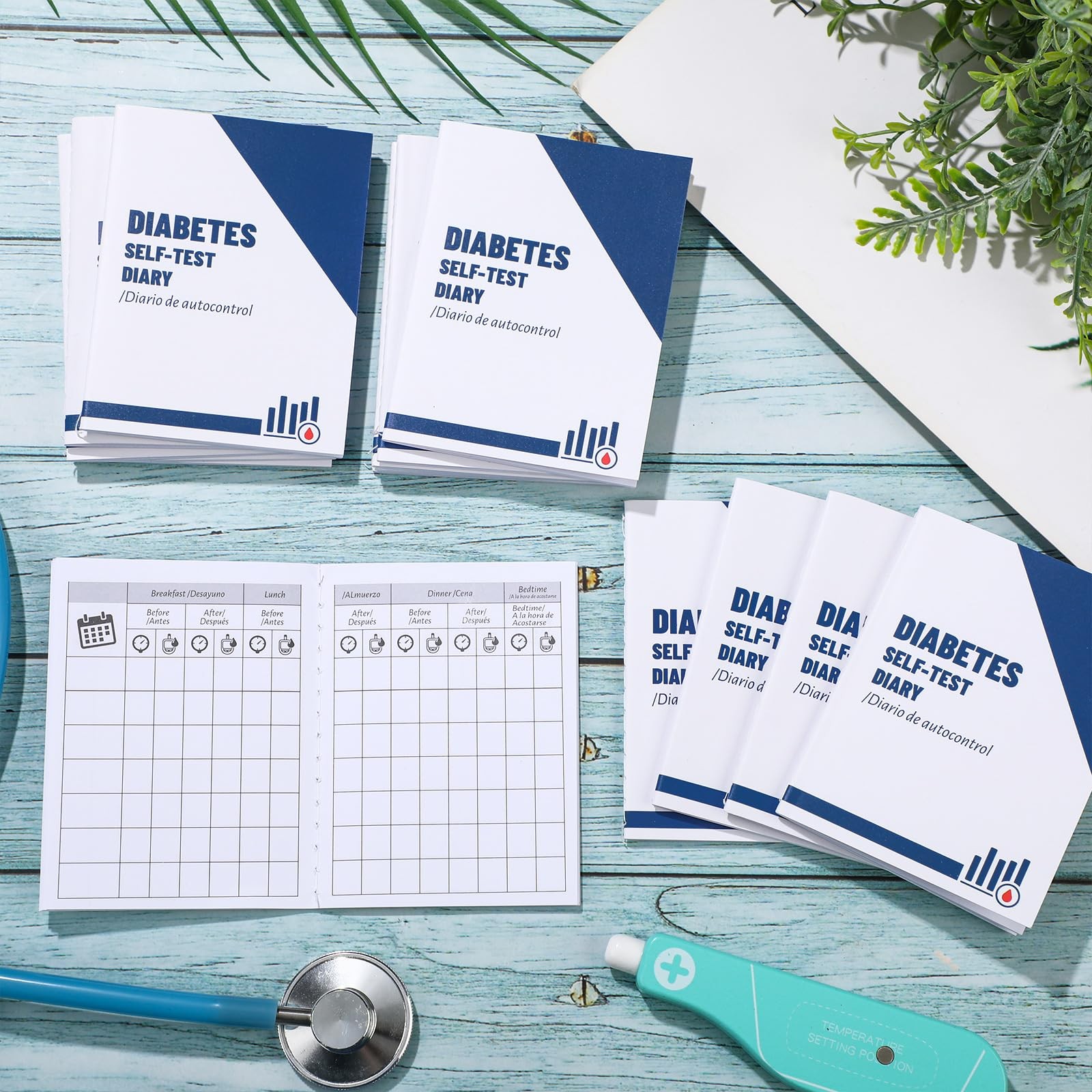 Gilprop 24 Pcs Diabetic Log Books 3 x 4 Inch Daily Glucose Blood Pressure…