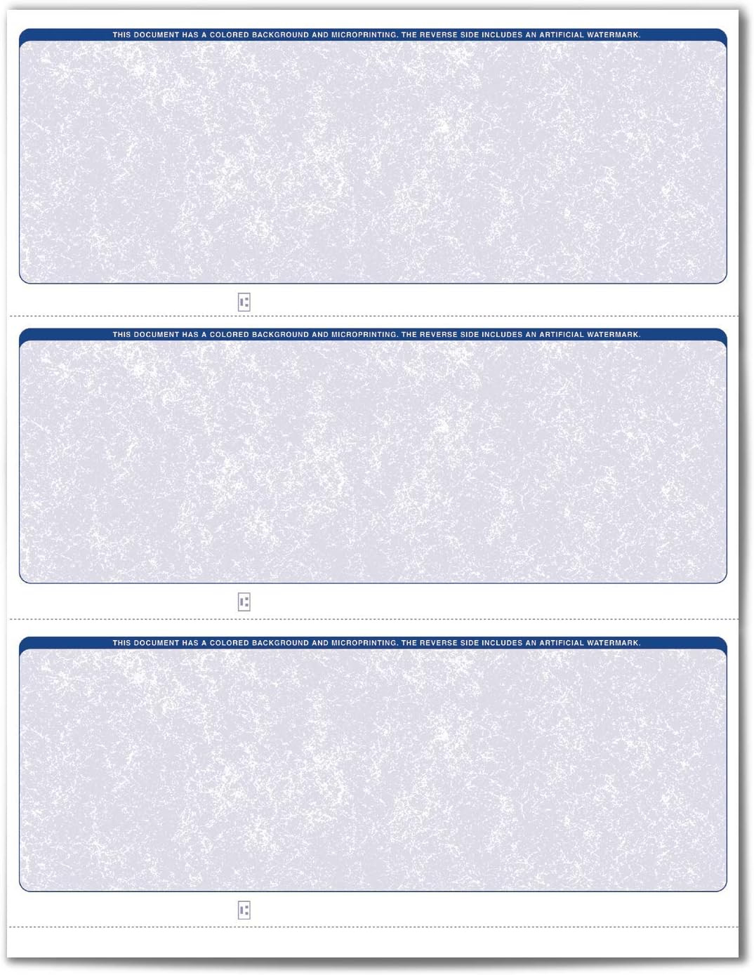 Valuechex – 1500 Blank Business Standard Checks – Blue Classic – 500 Sheets Form