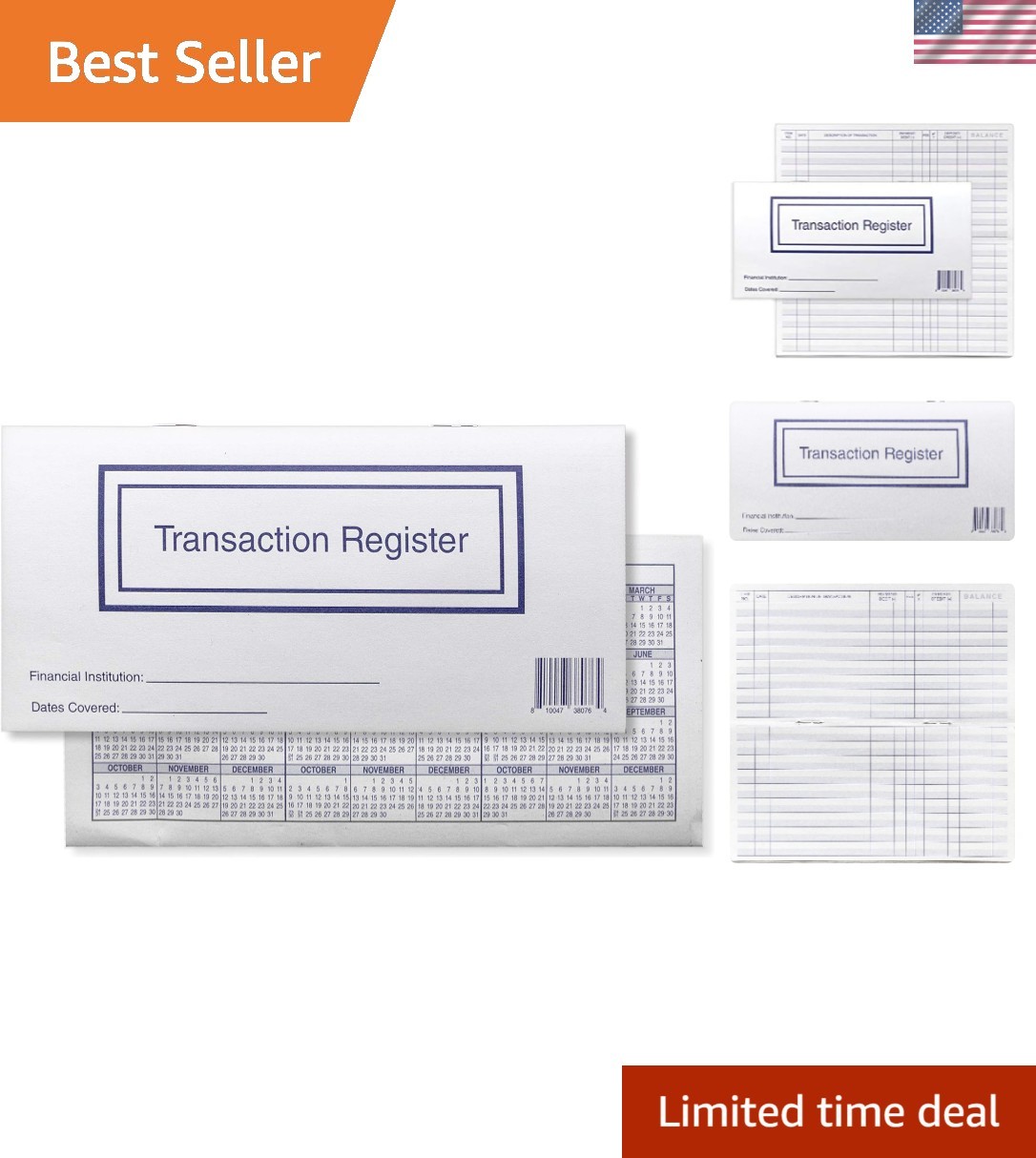 2026/2028 Checkbook Registers – 10 Transaction Ledgers for Financial Management