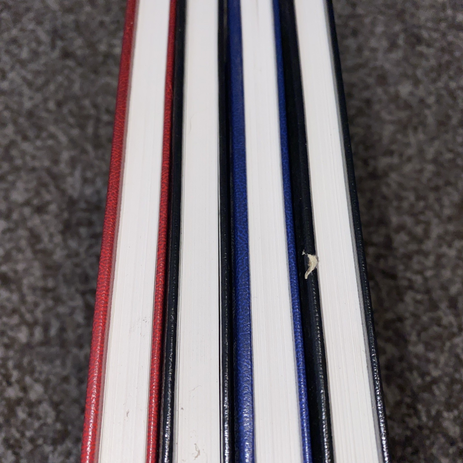 Vintage Executive Record Books Lot of 4 Black Blue Red Hardcover Log Journals