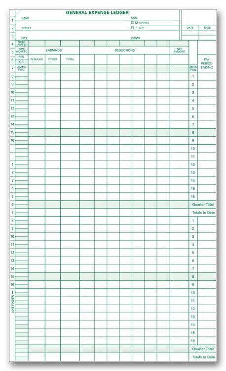 132031N Payroll General Expense Ledger 11 x 6 1/2″ QTY 15