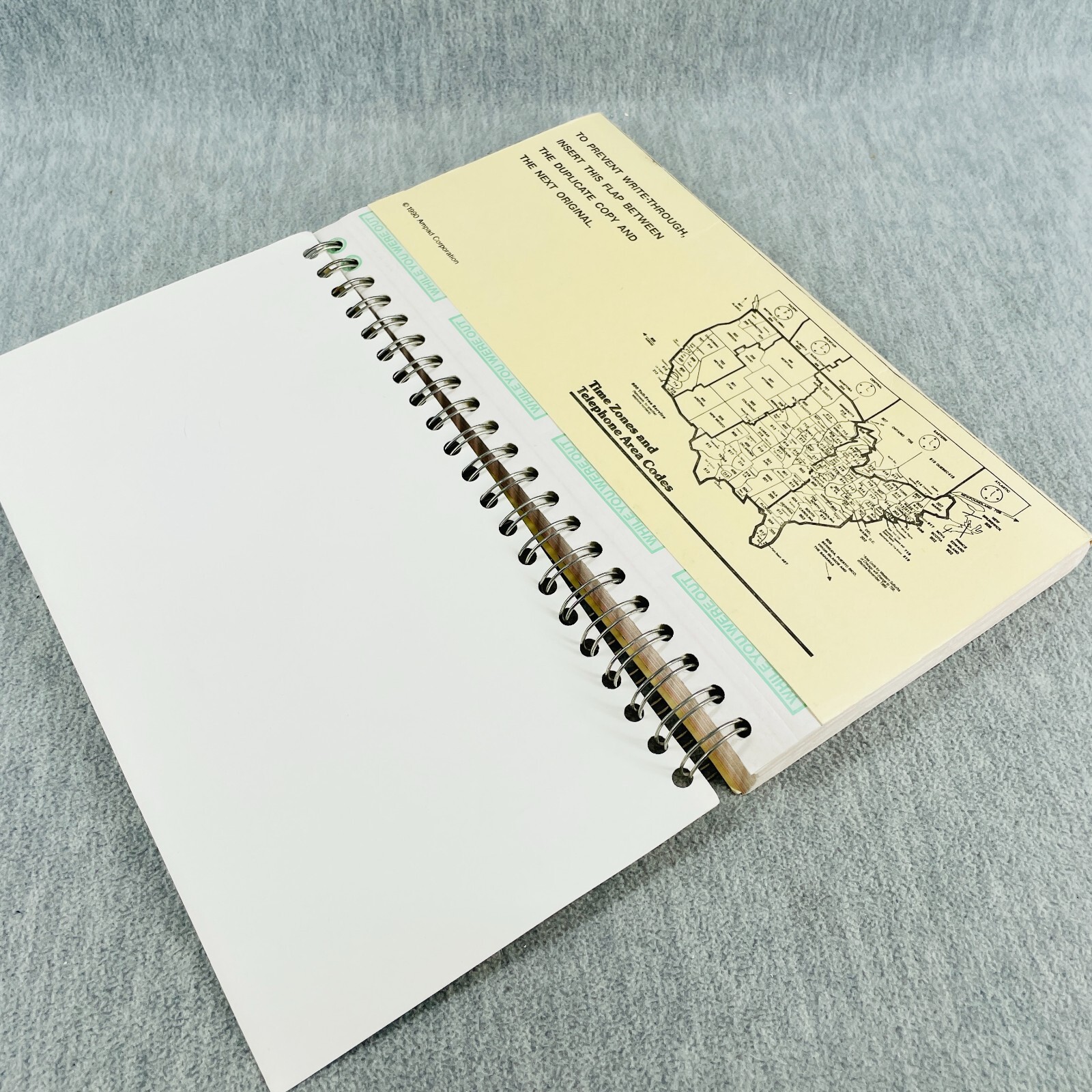 Telephone Message Forms by Ampad Greencycle Carbonless Duplicate Vintage Unused