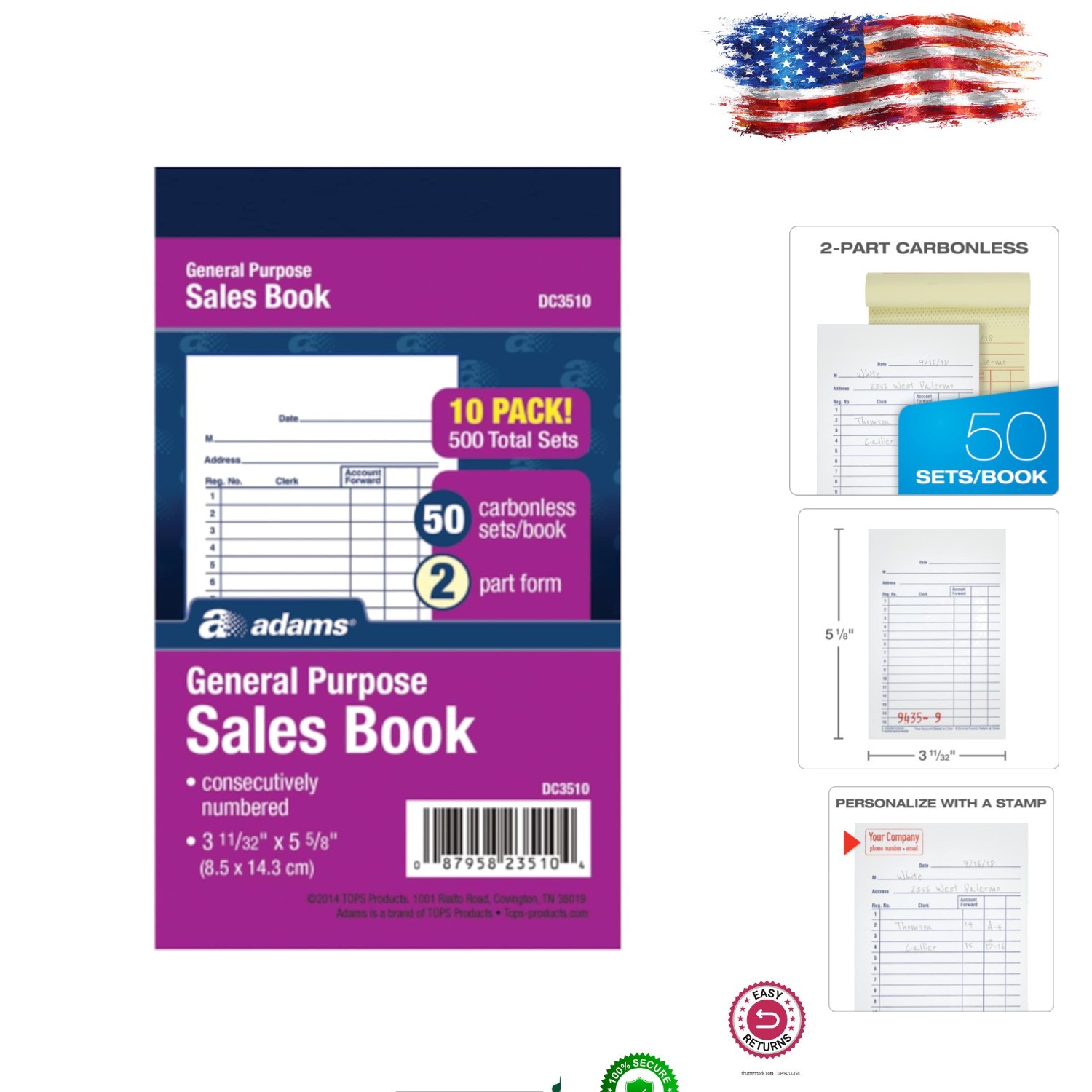 Carbonless Sales Books 10 Pack – 2-Part Records for Enhanced Business Efficiency