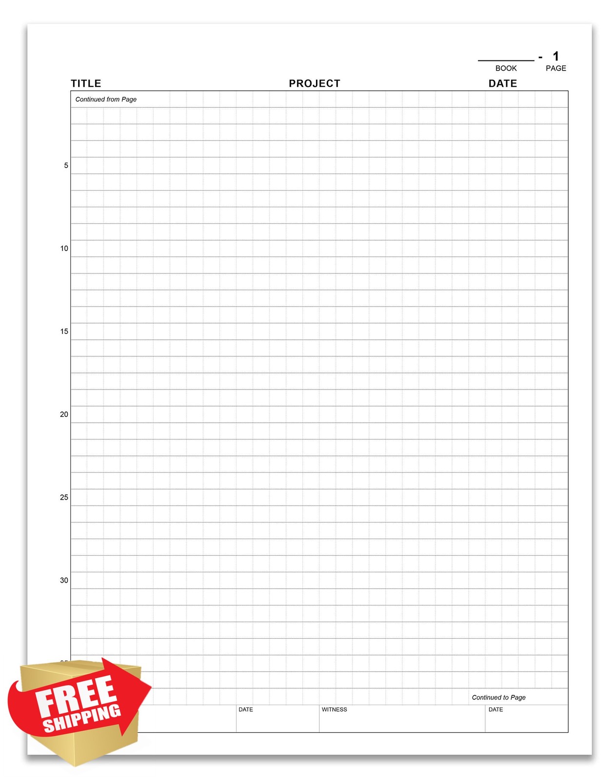 BookFactory Lab Notebook Carbonless 100pg