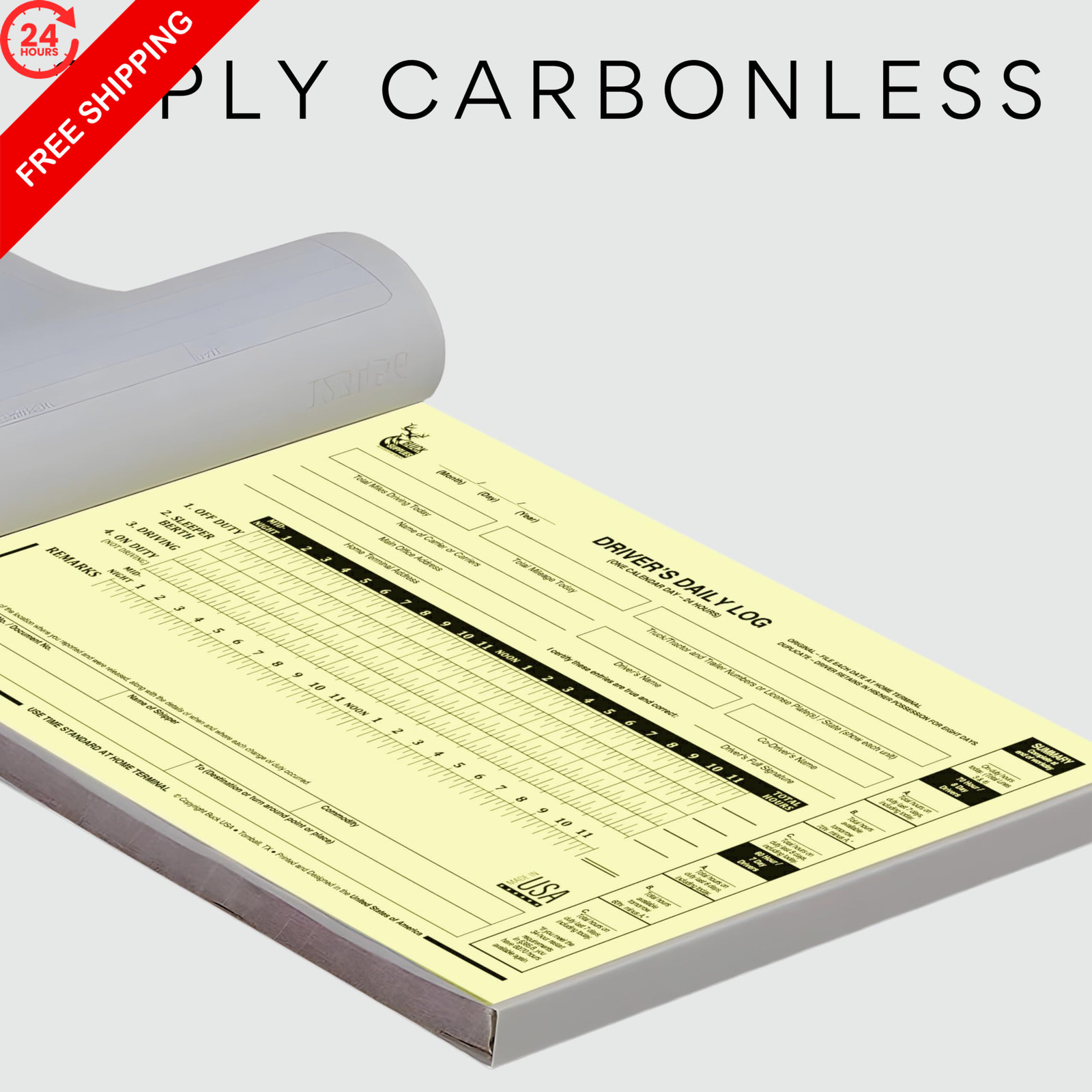 Driver Daily Log Books for Truck Drivers with 7 & 1 Pack, Driver’s