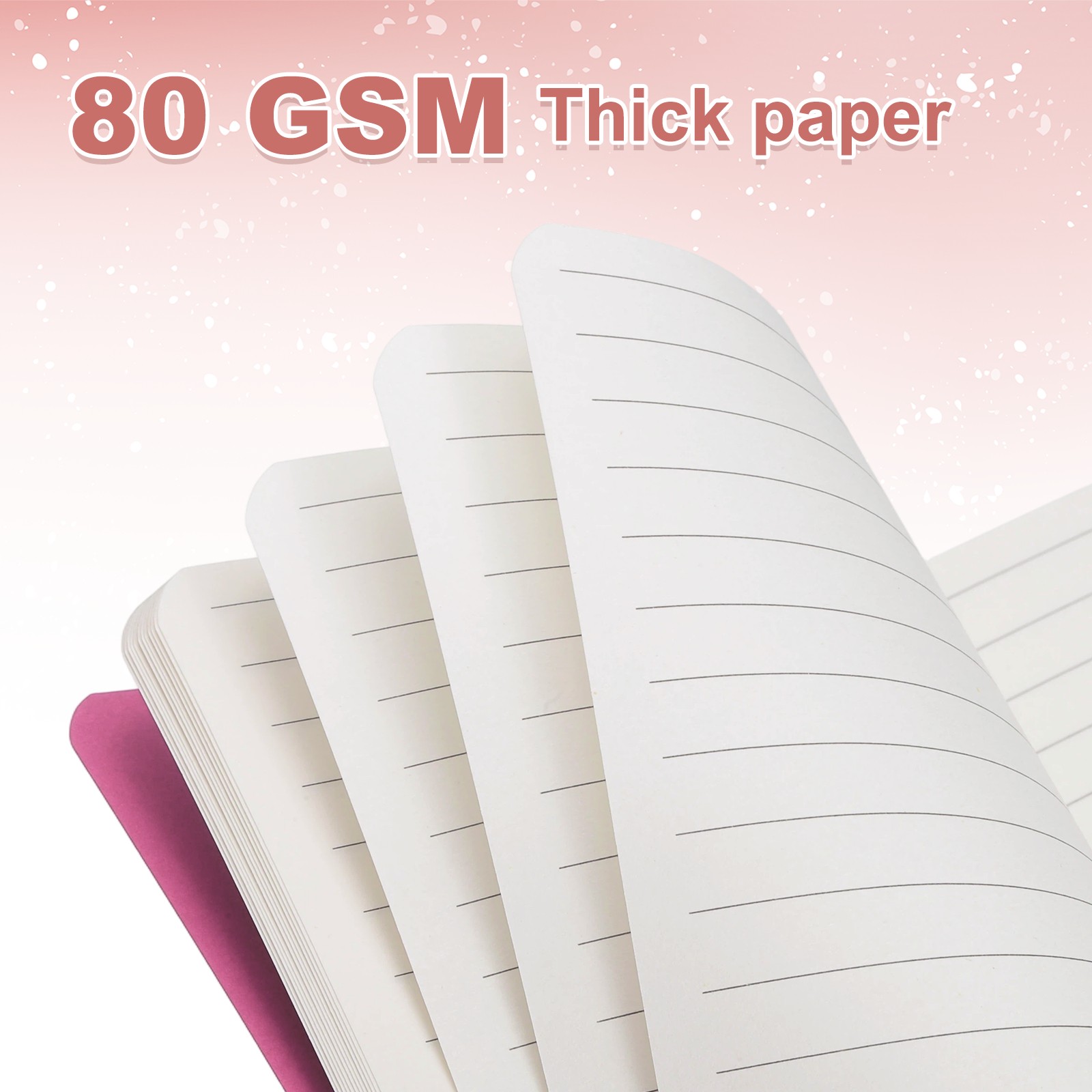 8 Pack A6 Notebook, A6 Journal Mini Notebook Pocket Kraft,Hot Pink