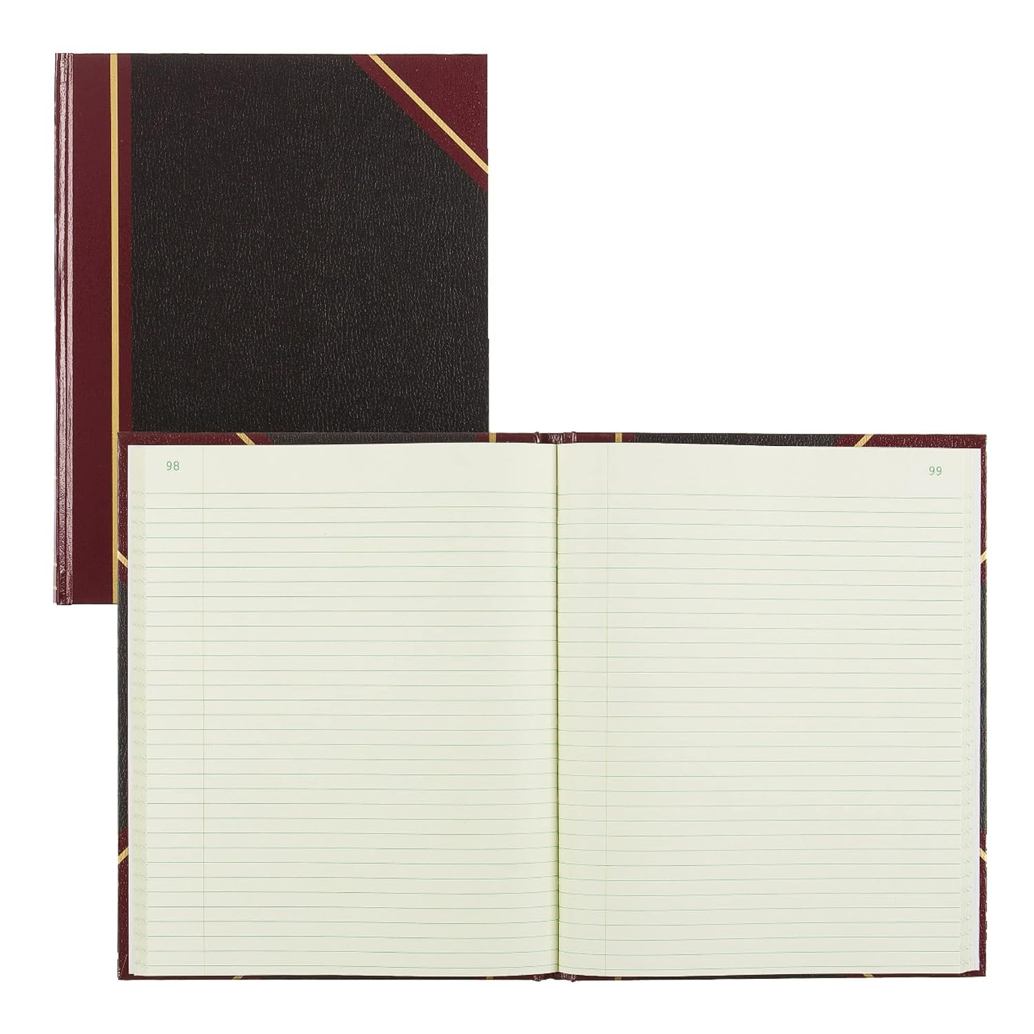 NATIONAL Brand Texhide Series Record Book, 10.375 x 8.375″ Black, 150 Pages (562