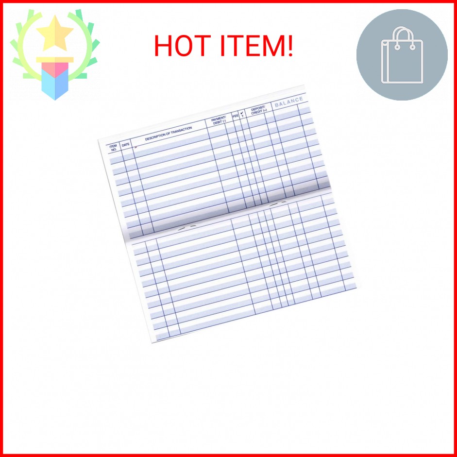 10 Premium 48 Page Transaction Registers – Thicker Paper, More Pages – for Perso
