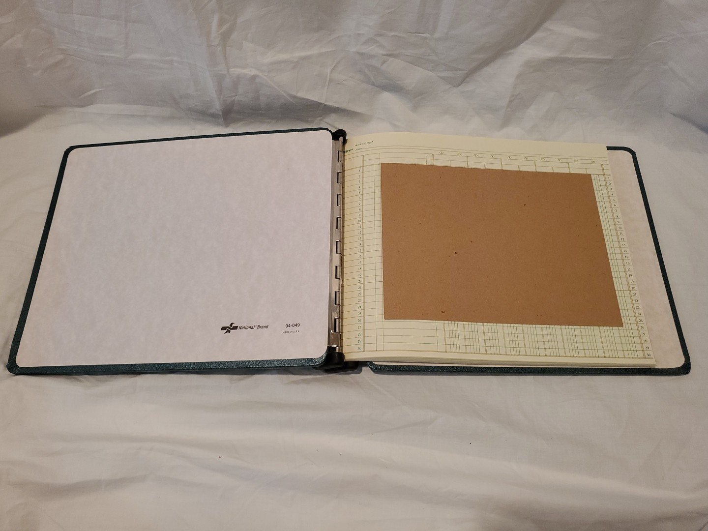 National Brand 2 Post Ledger Book Binder 94-049 Blue with Avery 18-410 Sheets