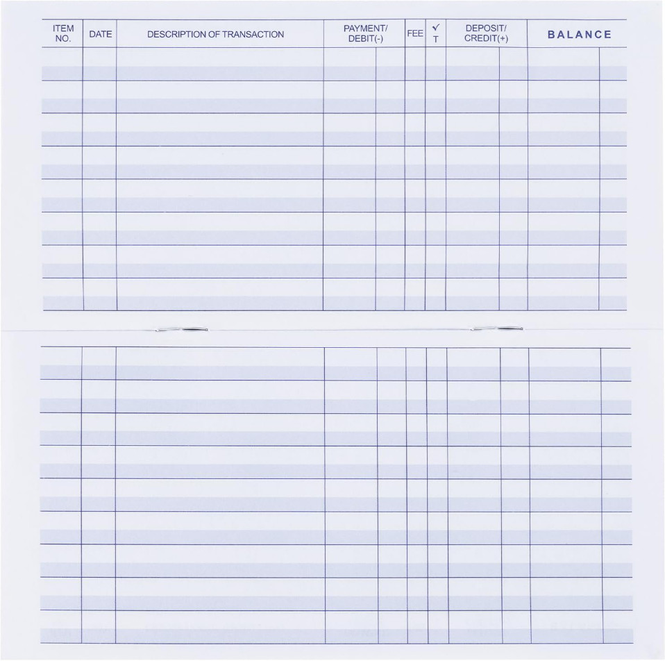 20 Pack Checkbook Register, Check Registers for Personal, Blank Ledger Transact