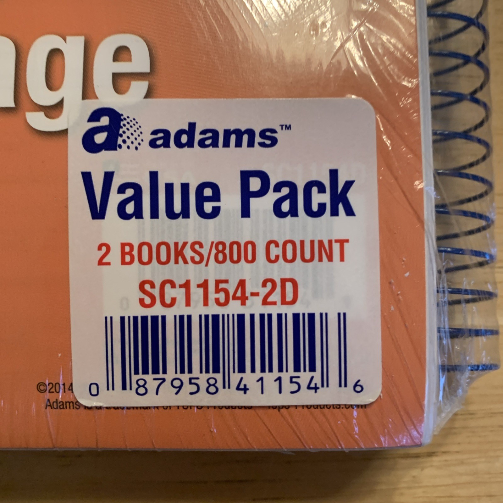 2-Pack Adams Phone Message 800 Count 2-PART Carbonless SC1154-2D VALUE PACK New
